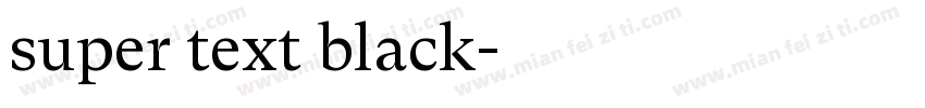 super text black字体转换